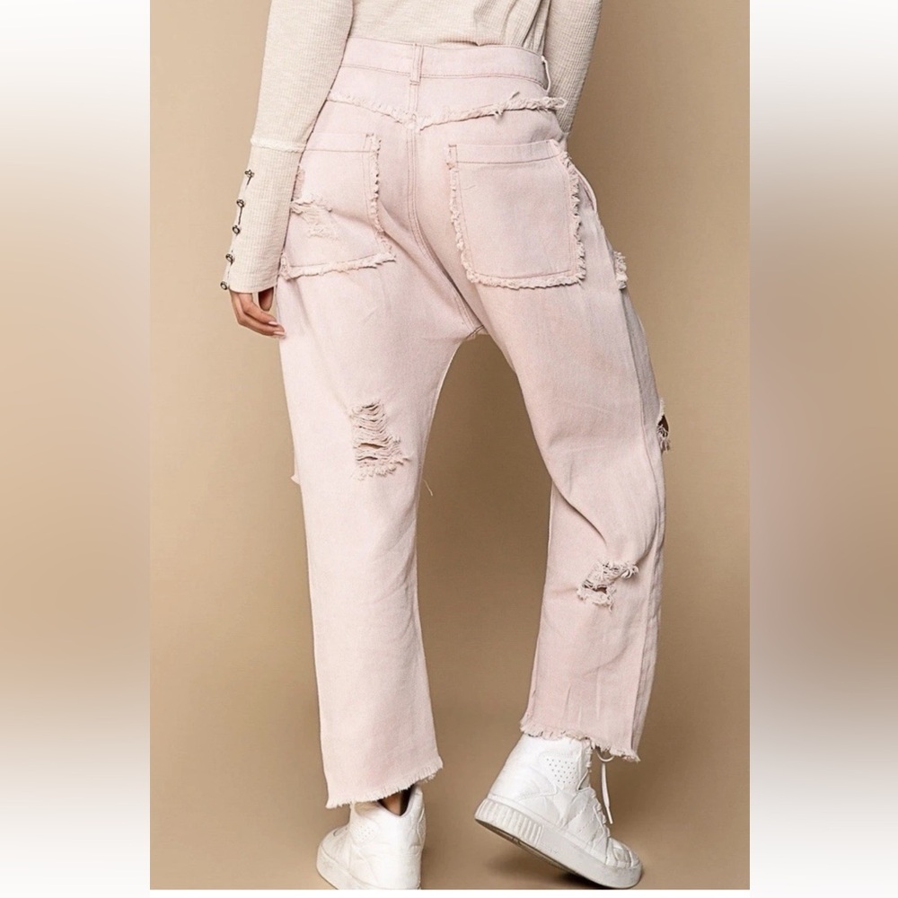 POL light pink distressed relaxed fit jeans 
SZ L NWOT - Picture 2 of 8